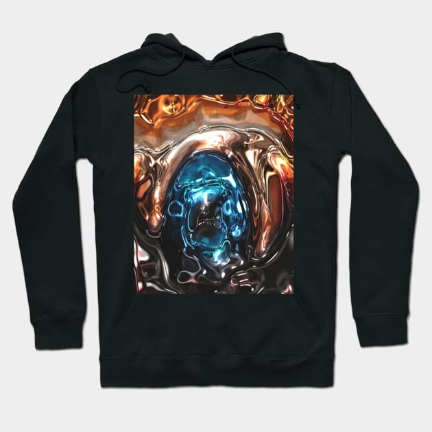 blue metallic eye Hoodie by robelf